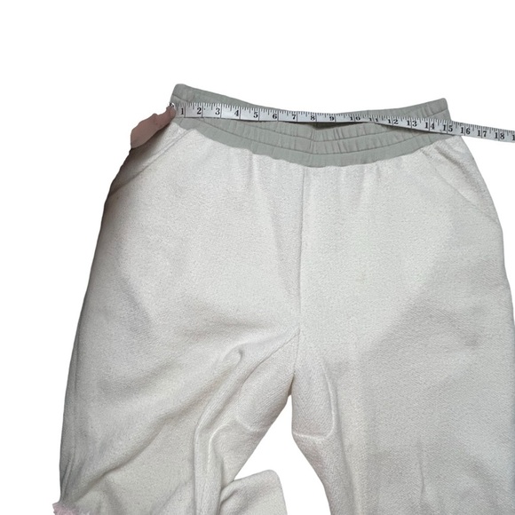 Varley Women Finley Track Pants SZ L Ivory Casual PullOn Jersey Knit Terry Cloth - Picture 7 of 11